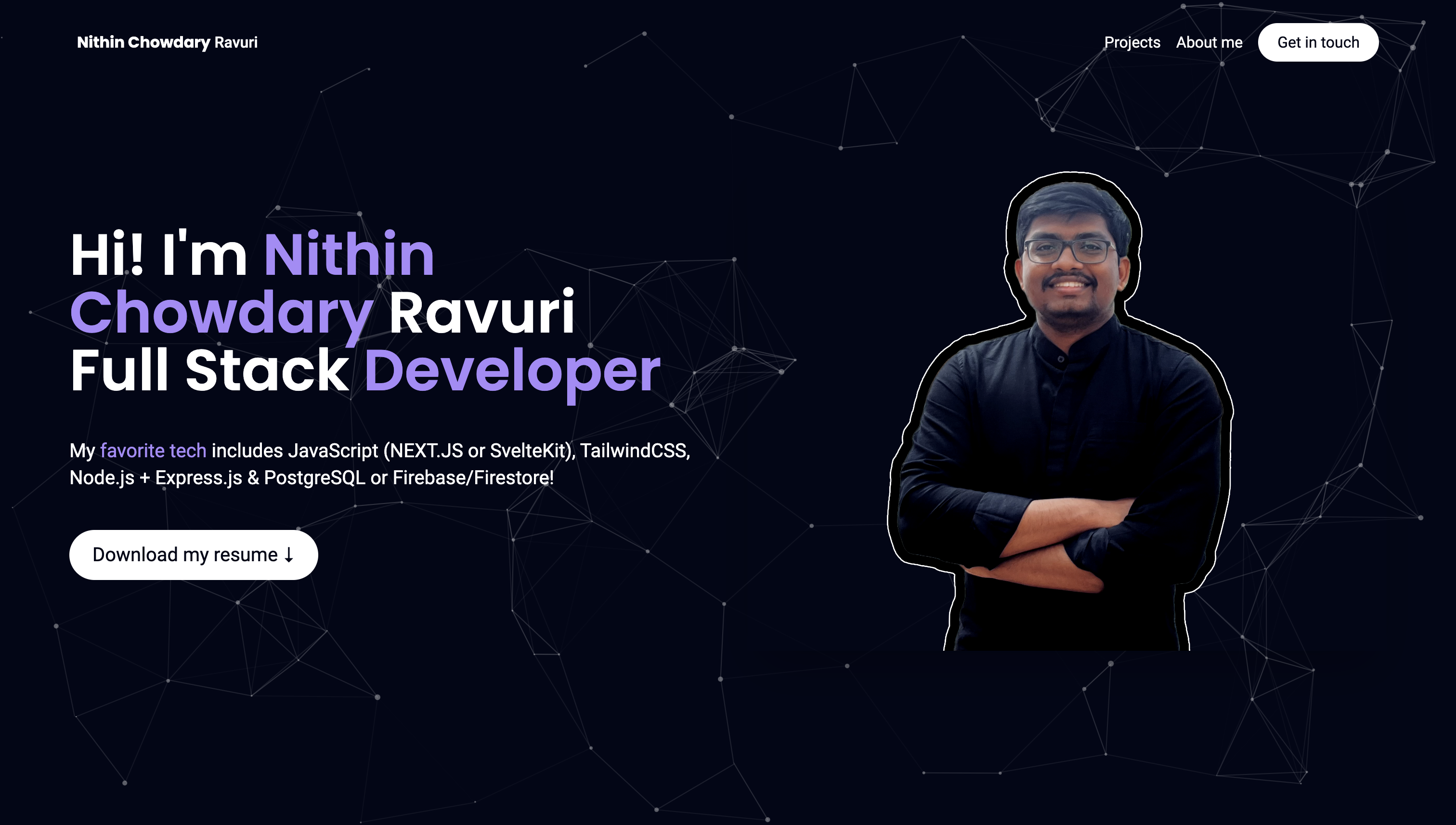 Svelte Portfolio screenshot 1