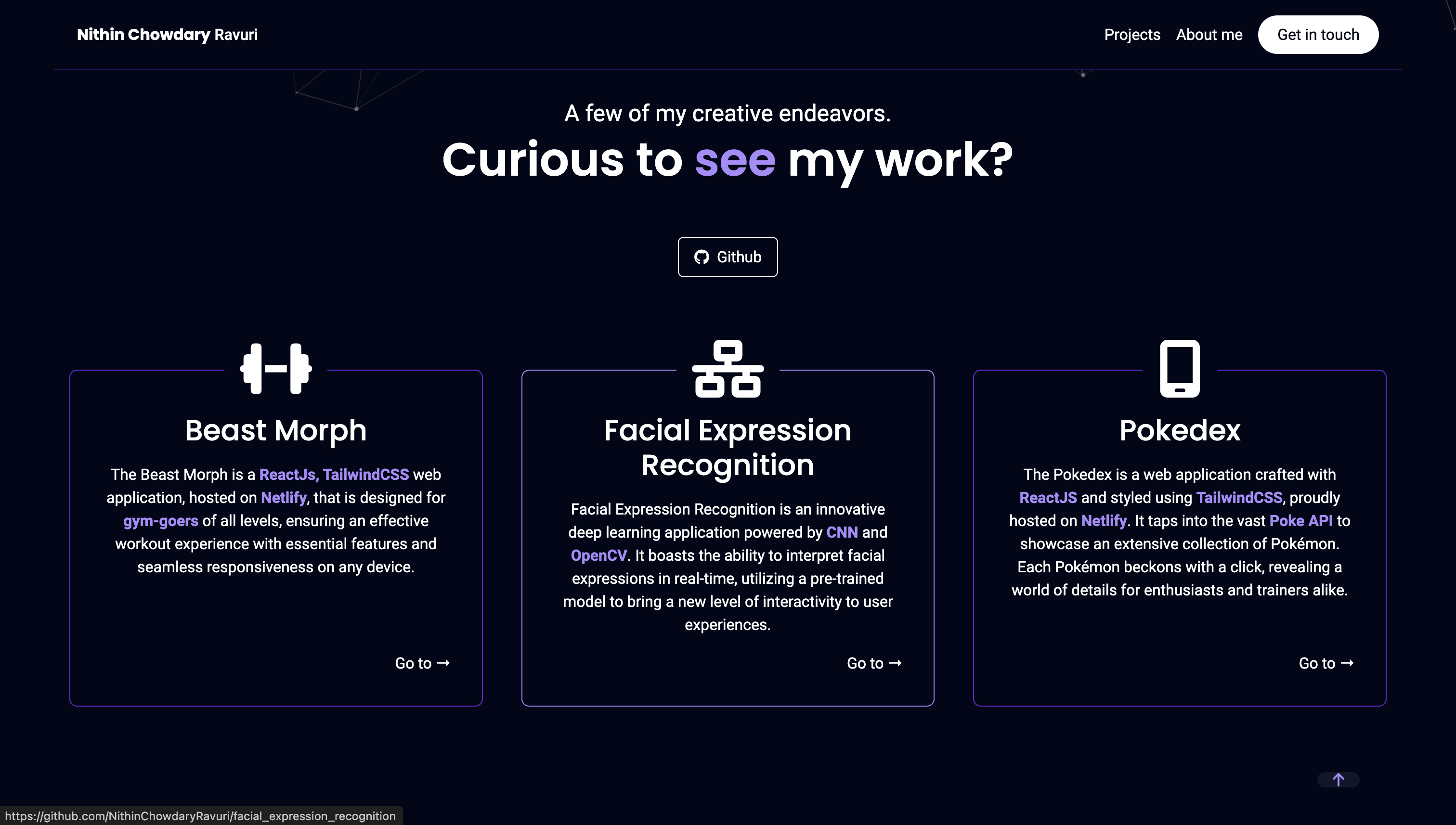 Svelte Portfolio screenshot 2